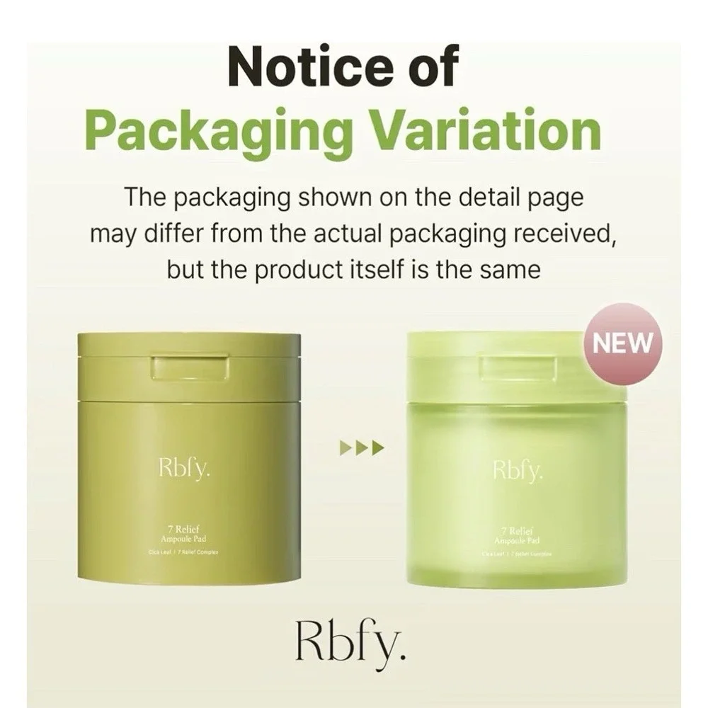 Rbfy. 7 Relief Ampoule Pad Toner Pads,‎ Centella Deep Hydration for Redness
